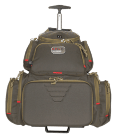 The GPS Handgunner rolling backpack offers a hands-free way to carry all your pistols, ammo, targets, and cleaning supplies in a single bag.